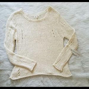 NWT Miracle Distressed Sweater. Size M/L.